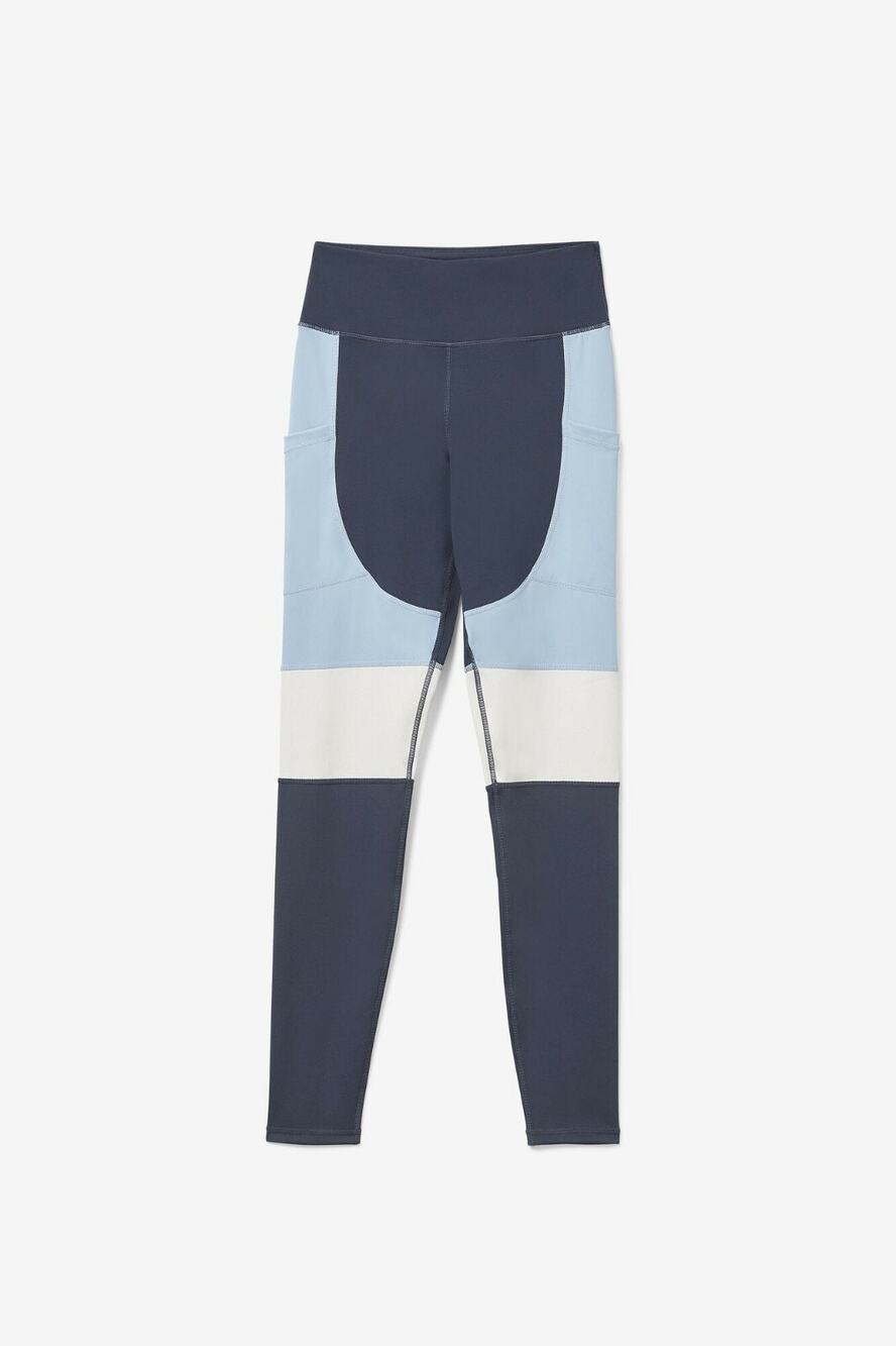 FILA Leggings Women's Small India Ink Blue Flog Power Tight New